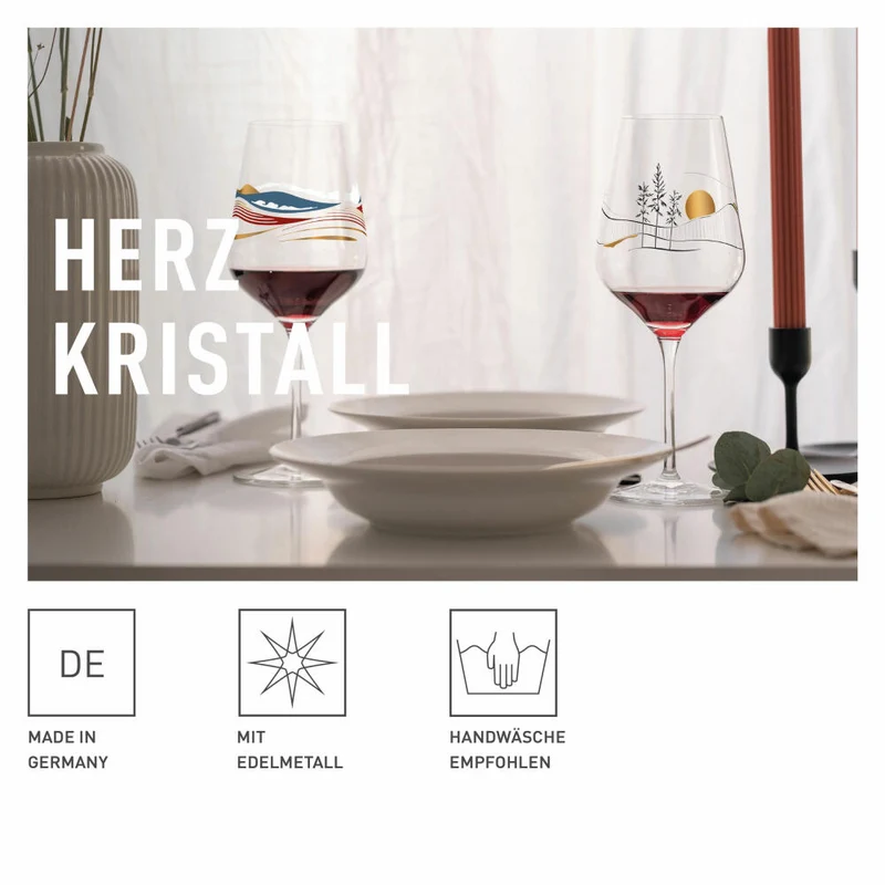 Ritzenhoff Weißweinglas Herzkristall 008, Chistine Kordes, Kristallglas, 380 ml, 3011008