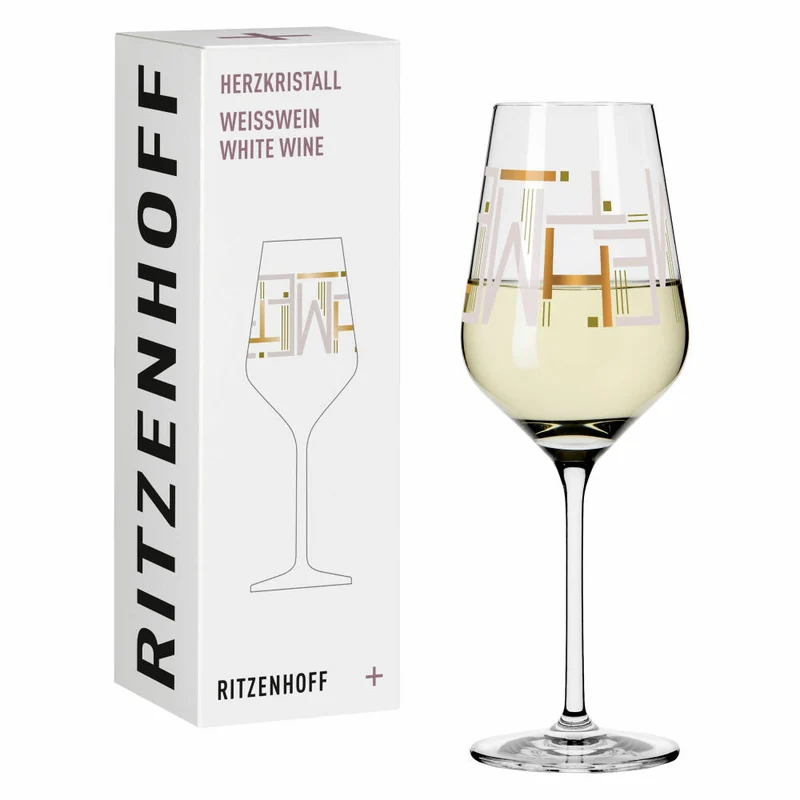 Ritzenhoff Weißweinglas Herzkristall 010, Chistine Kordes, Kristallglas, 380 ml, 3011010
