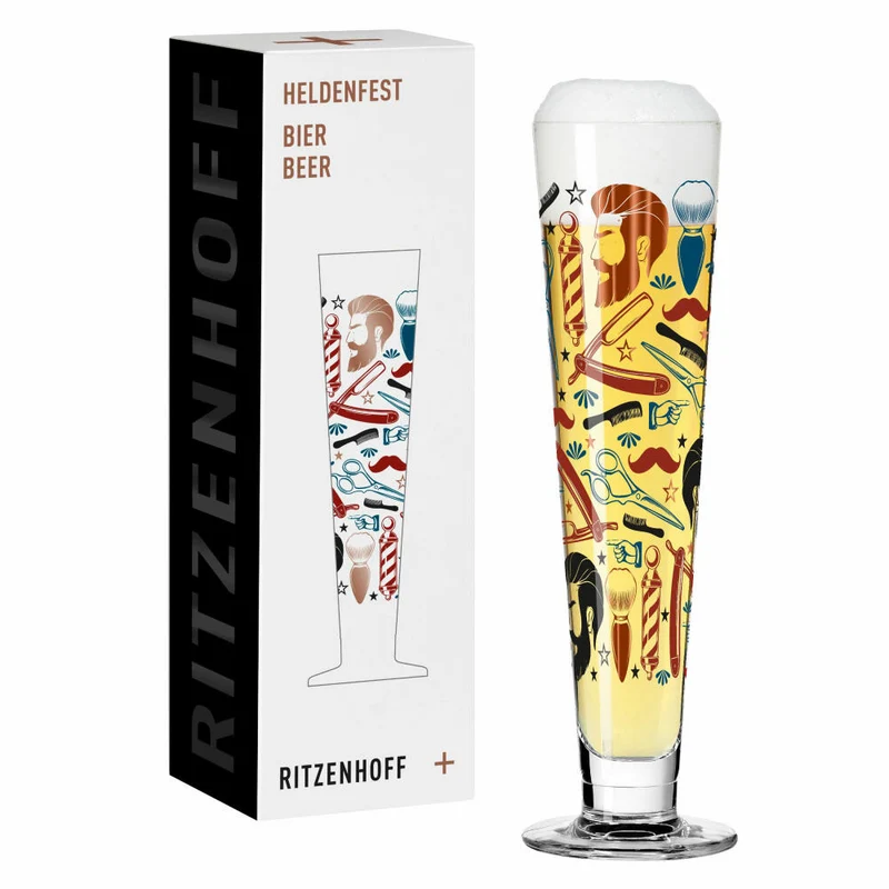 Ritzenhoff Bierglas Heldenfest 011, Rebecca Buss, Kristallglas, 385 ml, 1011011