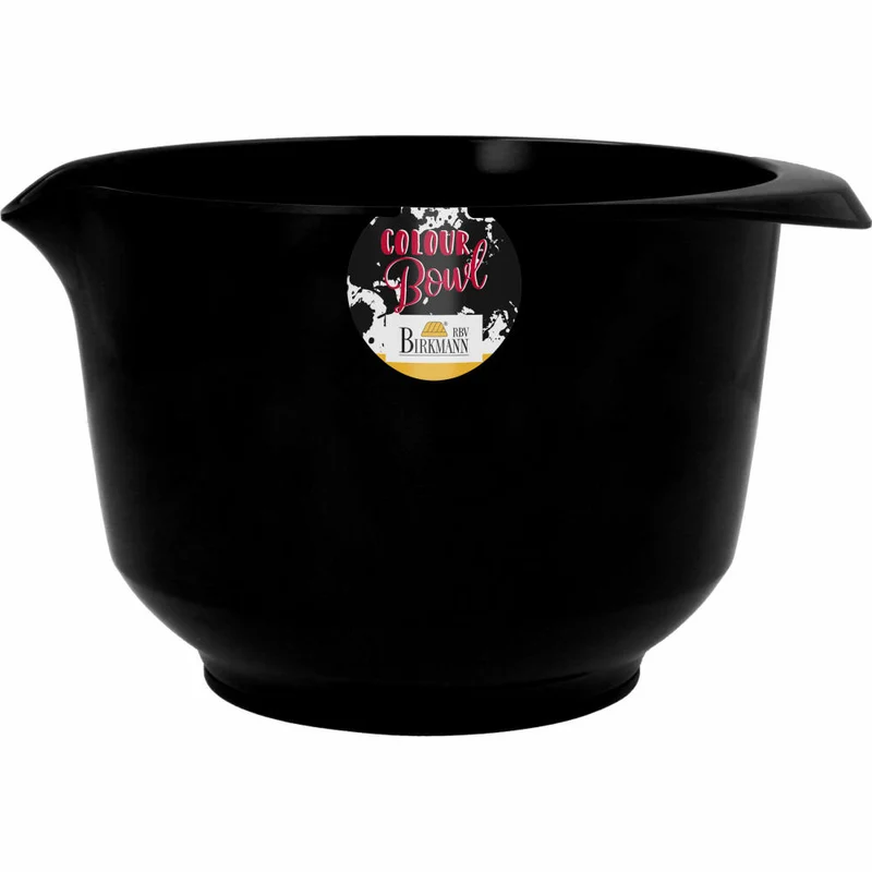 Birkmann Colour Bowl Rühr- und Servierschüssel, Rührschüssel, Schüssel, Melaminharz, Schwarz, 2 Liter, 709119