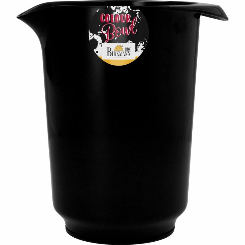 Birkmann Colour Bowl Rühr- und Servierbecher, Rührbecher, Rührschüssel, Rühr Becher, Melaminharz, Schwarz, 1.5 L, 709379