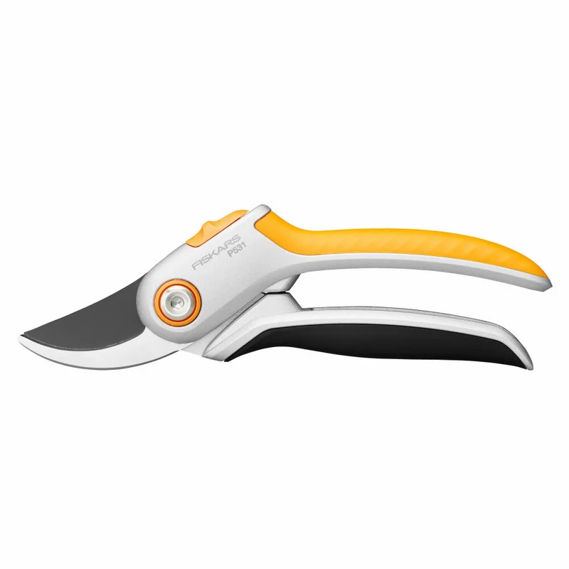 Fiskars Plus Metall Bypass-Gartenschere P531, Bypassschere, Aluguss, 1057168