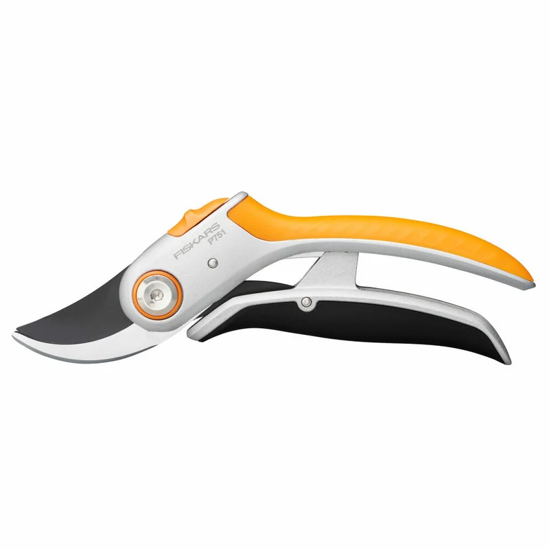 Fiskars Plus Metall Bypass-Gartenschere P751, Bypassschere, Aluguss, 1057172