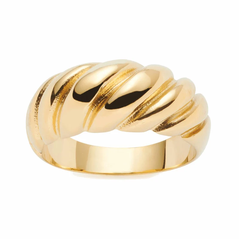 Leonardo Jewels Ring Giro, Fingerring, Schmuck, Edelstahl, Golden, Größe 17, 022162
