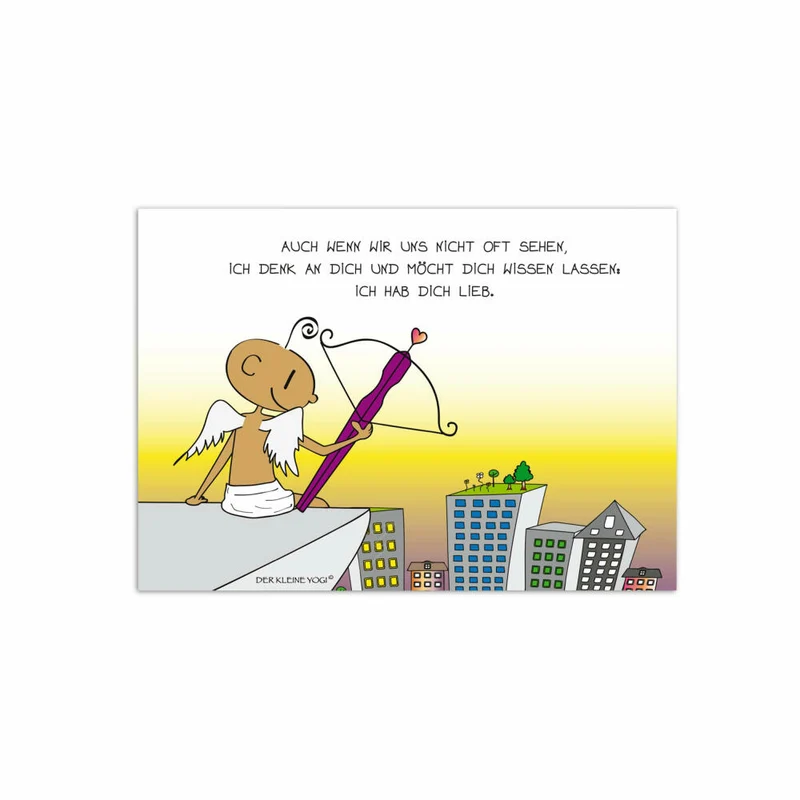 Goebel Der Kleine Yogi Postkarte Yogi Engel, 10er Pack Postkarten, Post Karte, Papier / Pappe, 10.5 cm x 15 cm, 54100401