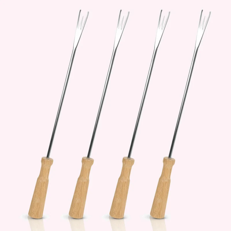 Boska Fonduegabeln, Küchenhelfer, Fondue Gabeln, Europäisches Eichenholz / Edelstahl, 26.3 cm, 320116