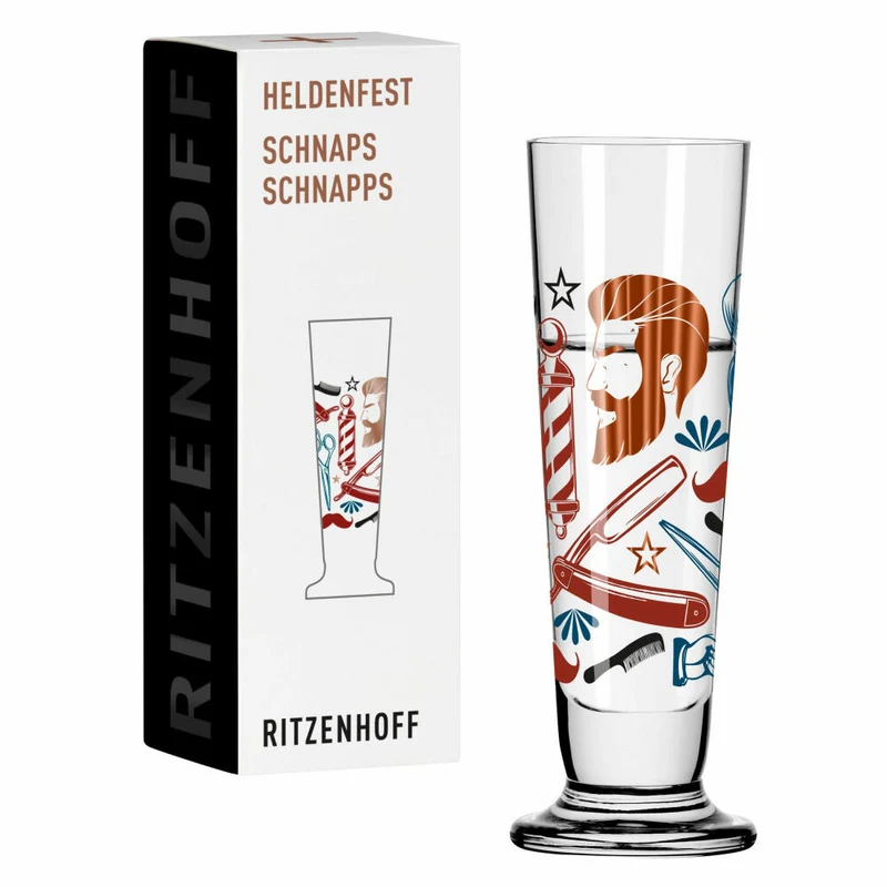 Ritzenhoff Schnapsglas Heldenfest 011, Rebecca Buss, Kristallglas, 52 ml, 1061011