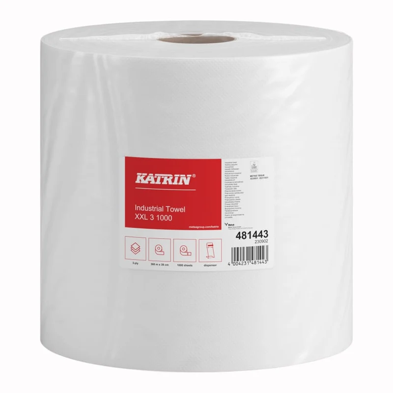 Katrin Industrieputzrolle XXL 3-lagig, 1000 Blatt