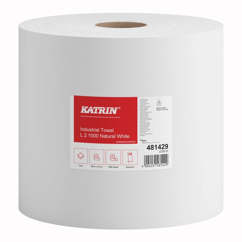 Katrin Industrieputzrolle L 2-lagig, 1000 Blatt