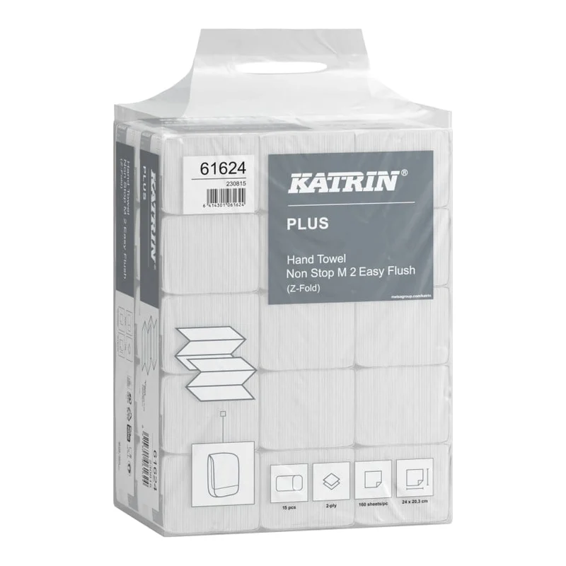 Katrin Plus Falthandtuch Non Stop M 2 Easy Flush, 160 Blatt