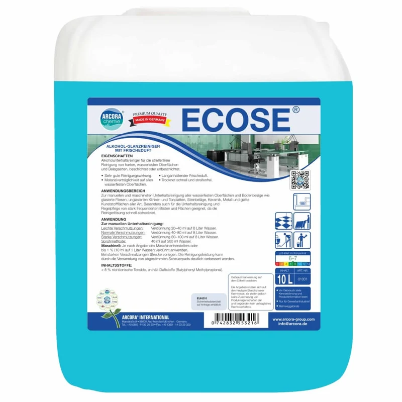 ECOSE Alkohol-Glanzreiniger mit Frischeduft