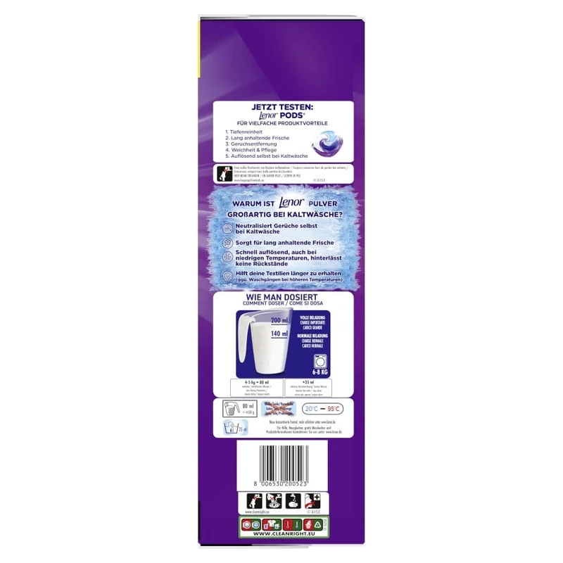 Lenor Colorwaschmittel Pulver Amethyst Blütentraum, 4,5 kg (90 WL)
