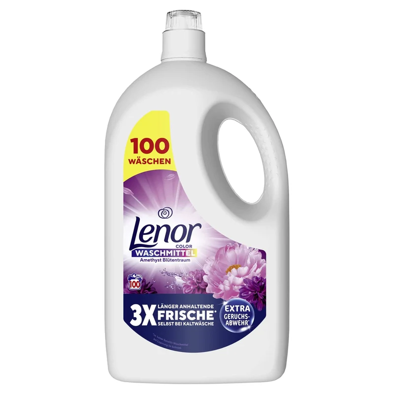 Lenor Color Flüssigwaschmittel Amethyst Blütentraum, 20 und 100 WL