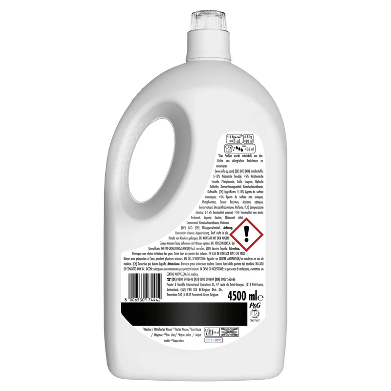 Lenor Sensitiv Flüssigwaschmittel Baumwollblüte & Tiaré-Blume, 20 und 100 WL