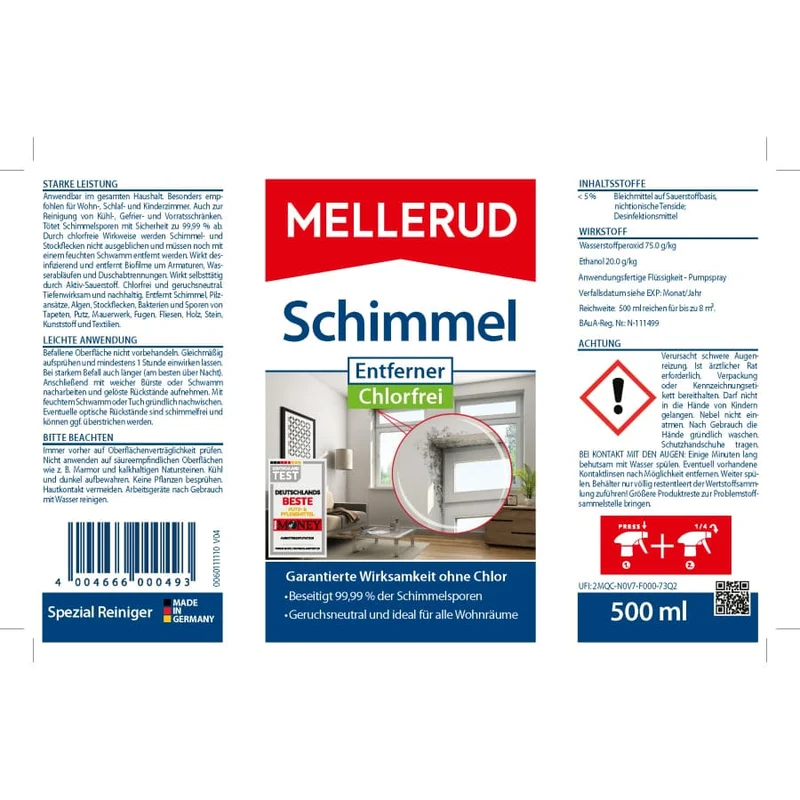 Mellerud Schimmel Entferner Chlorfrei 500 ml