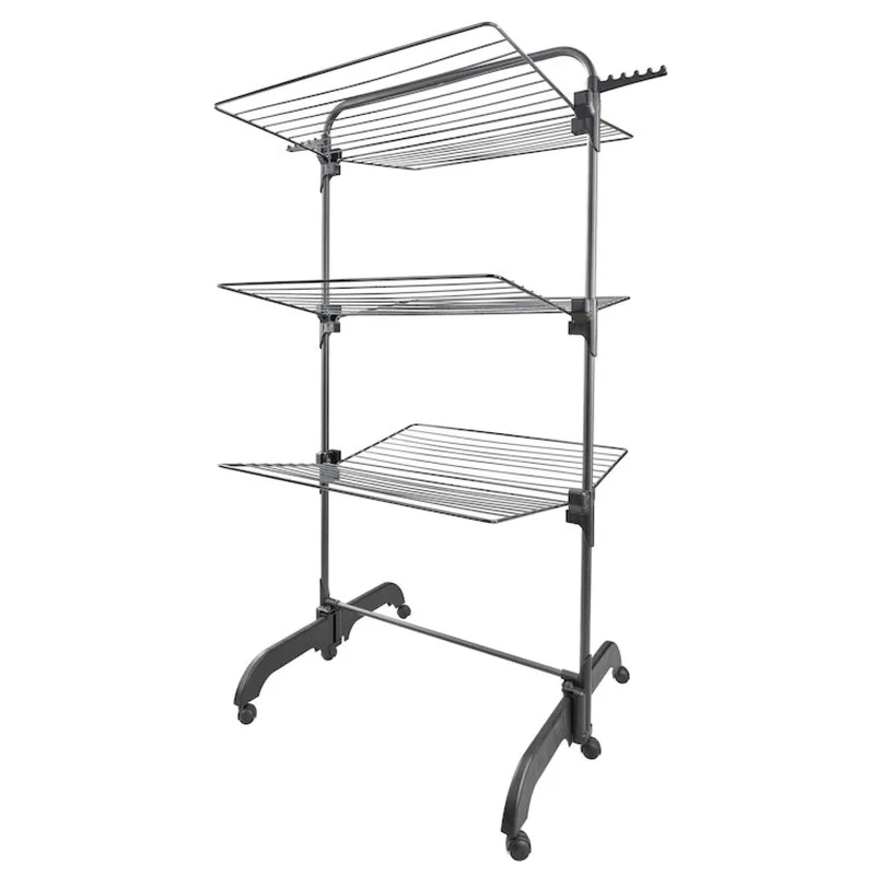 LEIFHEIT Comfort Tower 420 Black Turmwäscheständer, 3-lagig