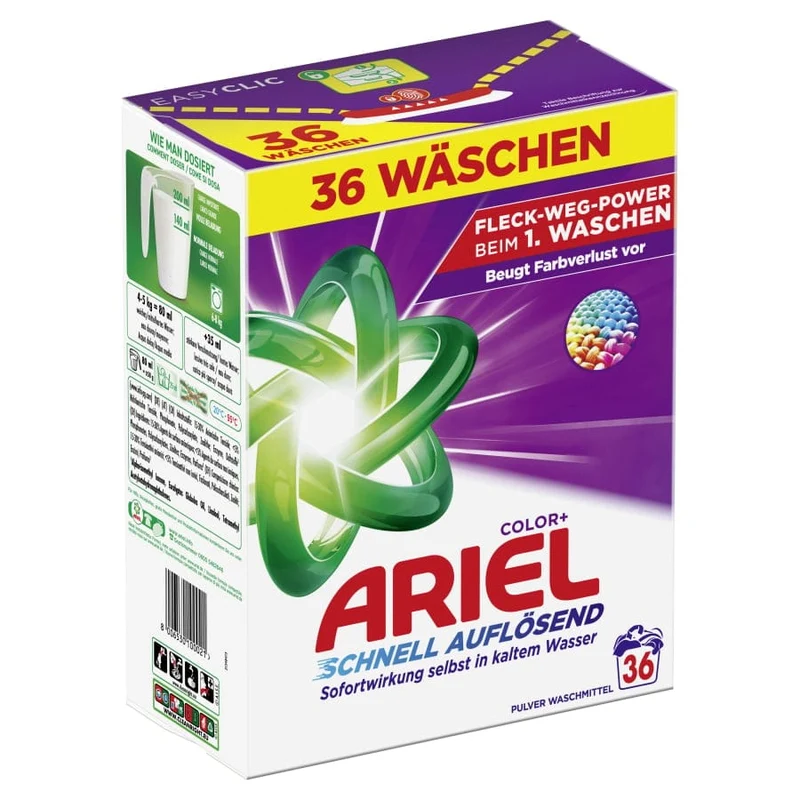 Ariel Color+ Pulver Colorwaschmittel, 0,9 bis 5,03 kg