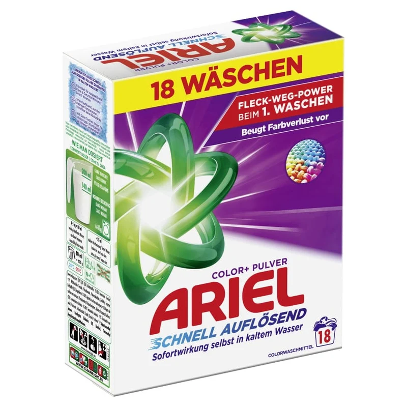 Ariel Color+ Pulver Colorwaschmittel, 0,9 bis 5,03 kg
