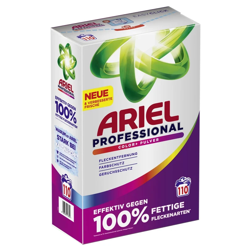 Ariel Professional Color+ Pulverwaschmittel, 110 und 140 Waschladungen