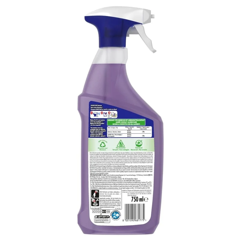 Mr. Proper Professional K7 Desinfektionsreiniger für Lebensmittelkontakt, 750 ml