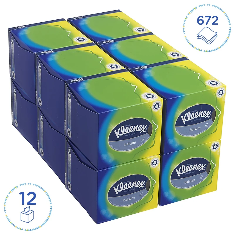 Kleenex Kosmetiktücher Würfel-Box, weiß
