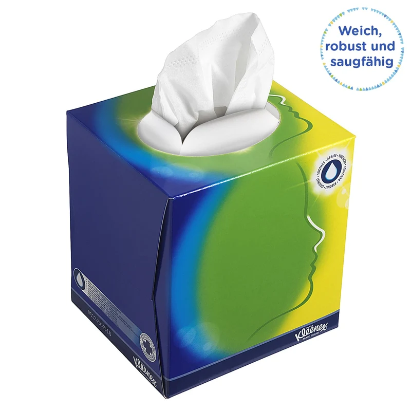 Kleenex Kosmetiktücher Würfel-Box, weiß