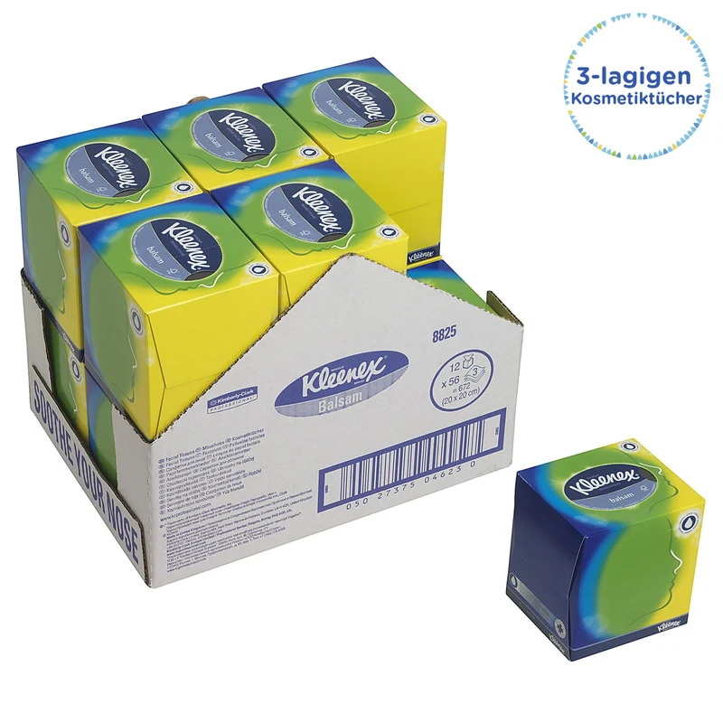 Kleenex Kosmetiktücher Würfel-Box, weiß