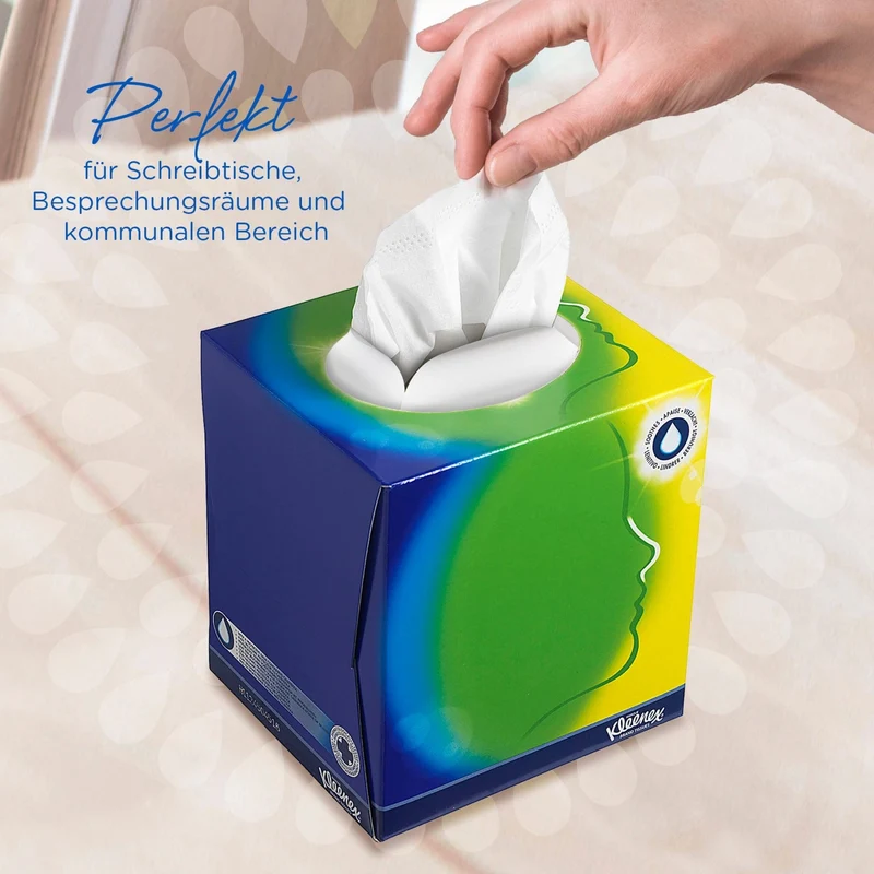 Kleenex Kosmetiktücher Würfel-Box, weiß