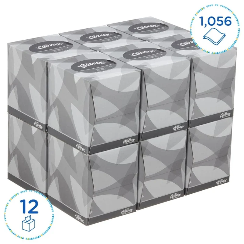 Kleenex Kosmetiktücher Würfel-Box, weiß