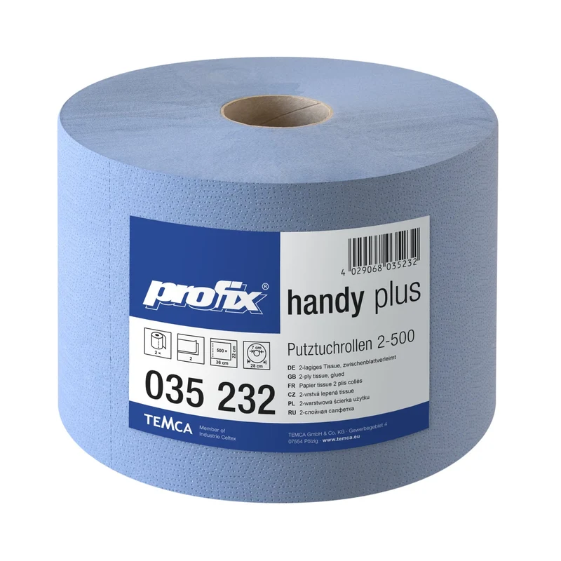 profix handy plus Putztuchrolle, 36 x 22 cm, 2-lagig, blau