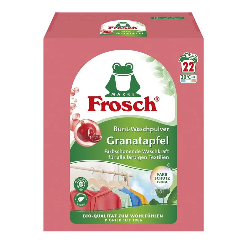 Frosch Bunt-Waschpulver, Granatapfel, farbschützende Rezeptur