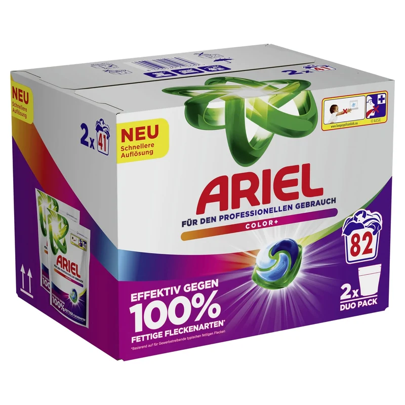 Ariel Professional All-in-1 Pods Color+ Colorwaschmittel, 82 oder 100 Pods