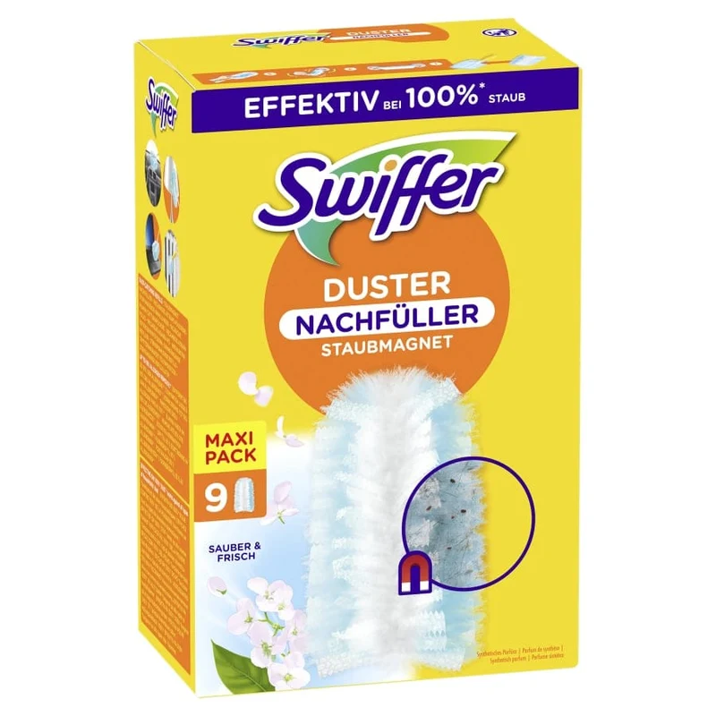 Swiffer Staubmagnet Nachfülltücher mit Duft, 9 Stück