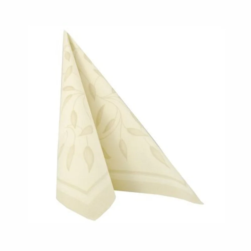 Papstar Servietten, 1/4-Falz, 40 cm x 40 cm New Mediterran champagner