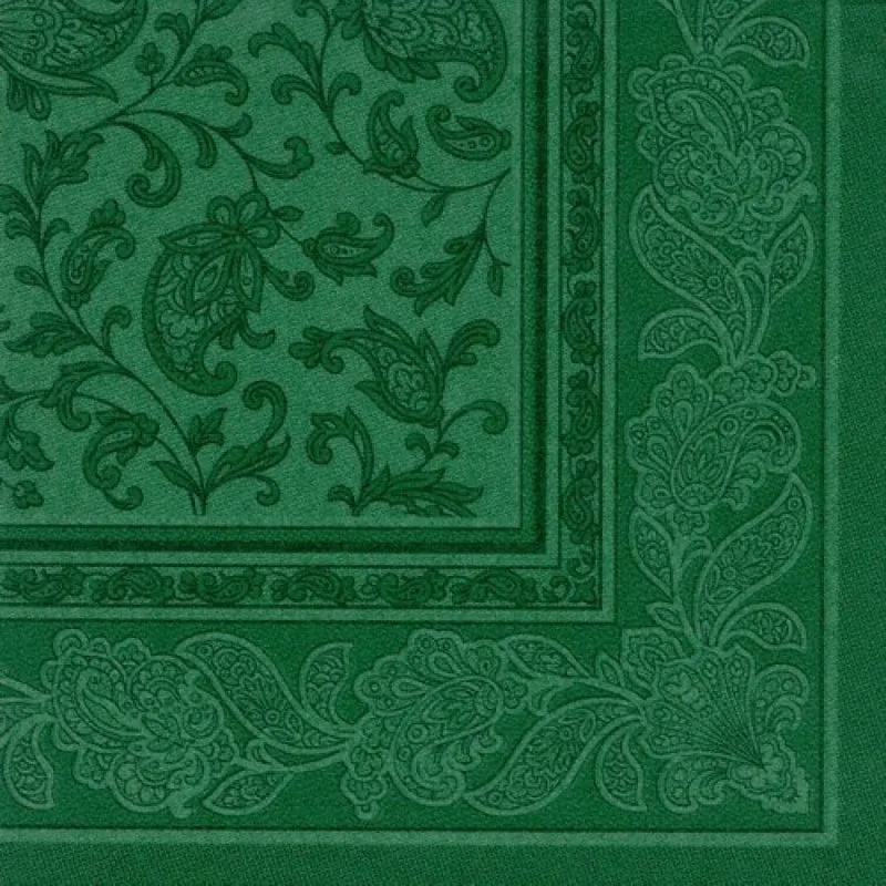 Papstar Servietten, 1/4-Falz, 40 cm x 40 cm Ornaments dunkelgrün