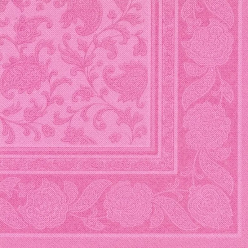 Papstar Servietten, 1/4-Falz, 40 cm x 40 cm Ornaments rosa