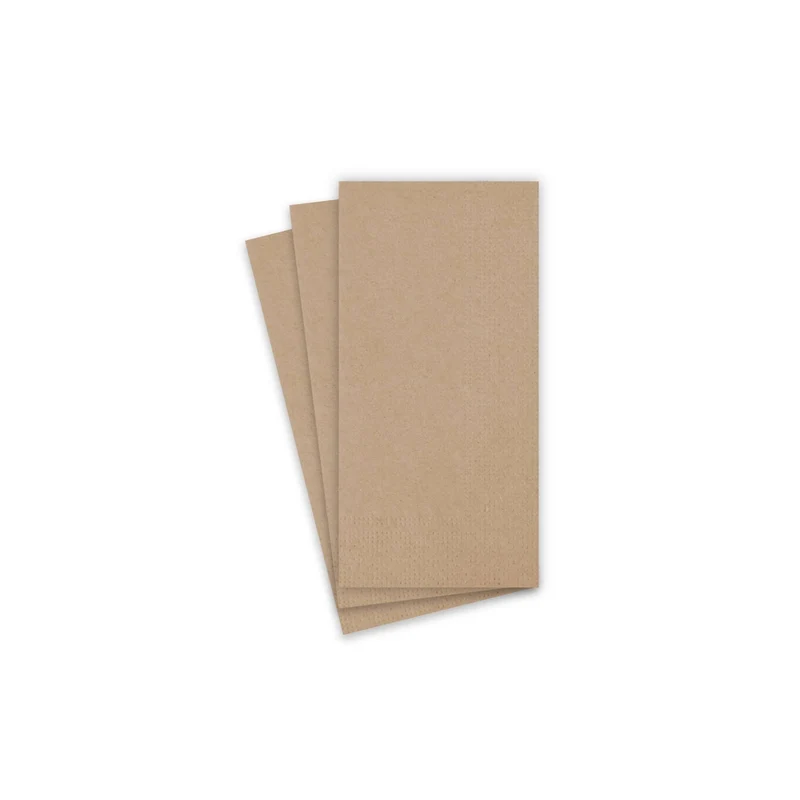 Sobsy Recycling-Servietten, 33 x 33 cm, 2-lagig, 1/8-Buchfalz, braun