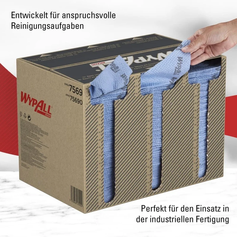 WypAll ForceMax Wischtücher viertelgefaltet, blau