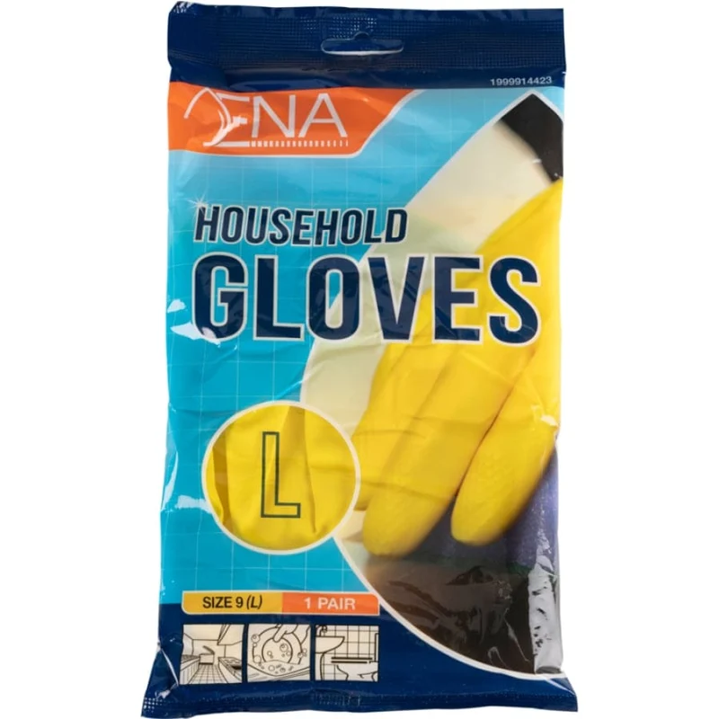 ENA Household Haushaltshandschuhe, Latex, gelb