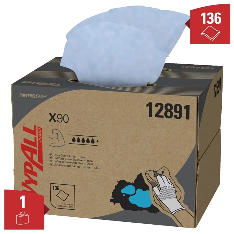 WypAll X90 Wischtücher BRAG Box, denimblau
