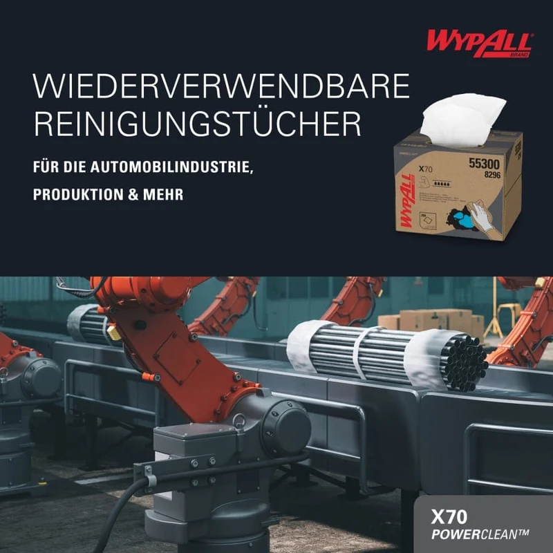 WypAll X70 Wischtücher Brag Box, weiß, 200 Tücher