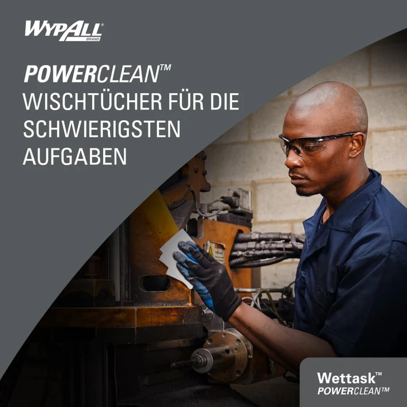 WypAll Wettask Reinigungstücher für Lösungsmittel, weiß