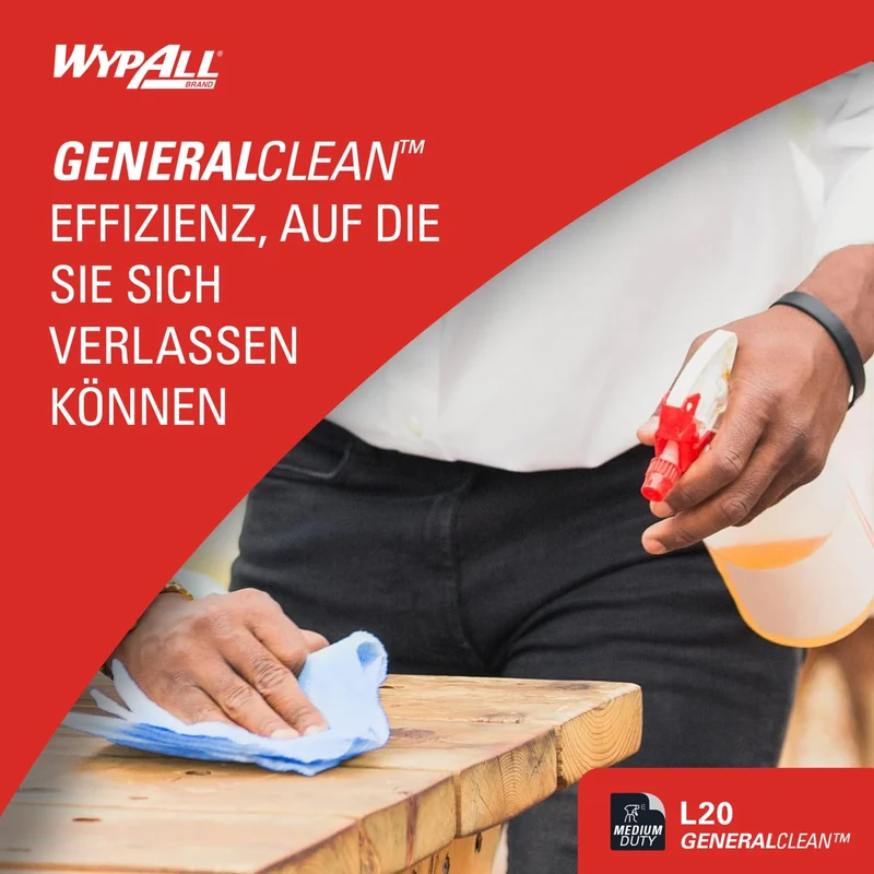 WypAll L20 Wischtücher Zentralentnahme, blau, 2-lagig