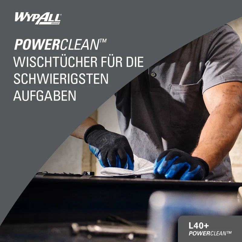 WypAll L40 Wischtücher viertelgefaltet, weiß