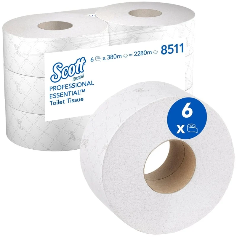 Scott Essential Jumbo-Toilettenpapier 2-lagig, 380 m