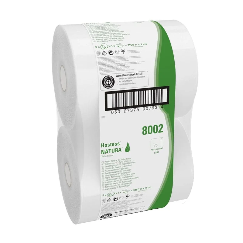 Hostess Natura Jumbo-Toilettenpapier 1-lagig, 525 m