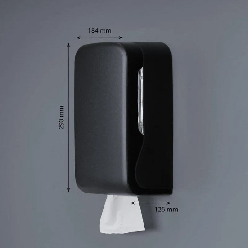 SemyTop Toilettenpapier Einzelblatt-Spender Mini, matt, ca. 500 Blatt