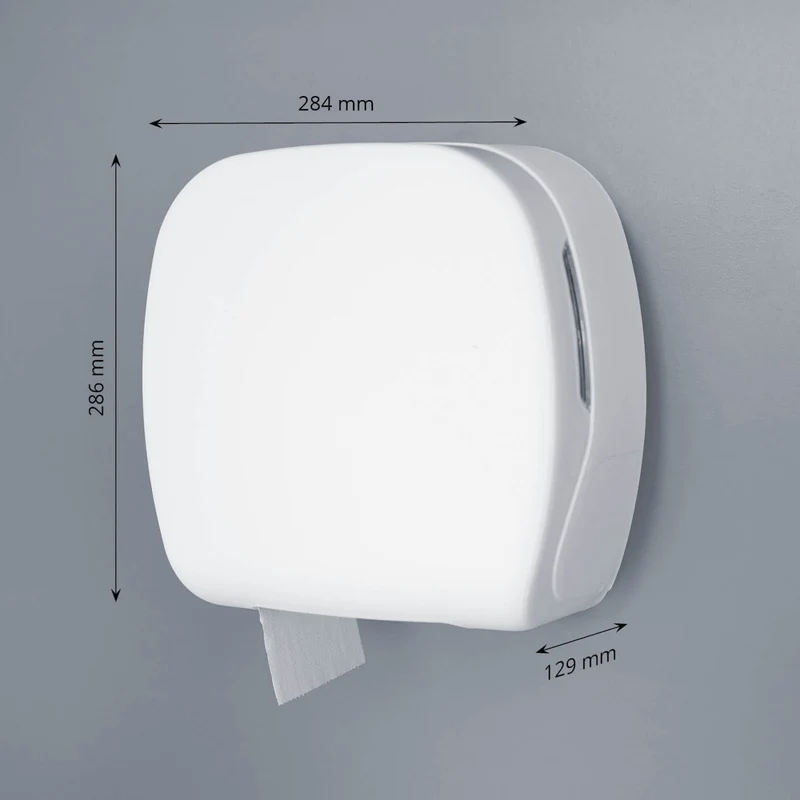 SemyTop Jumbo Toilettenpapierspender, bis Ø 25 cm, weiß oder schwarz matt