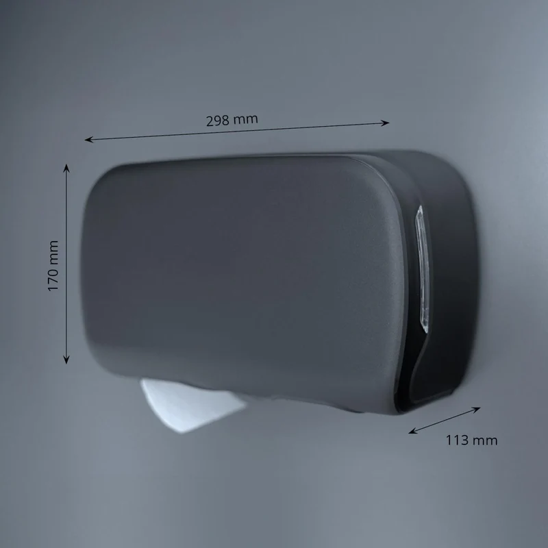 SemyTop Toilettenpapierspender für 2 Rollen, matt, Kern-Ø 25-60 mm