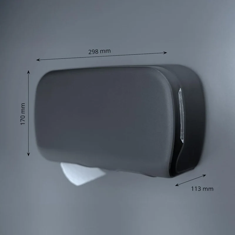SemyTop Toilettenpapierspender für 2 Rollen, matt, Kern-Ø 25-60 mm